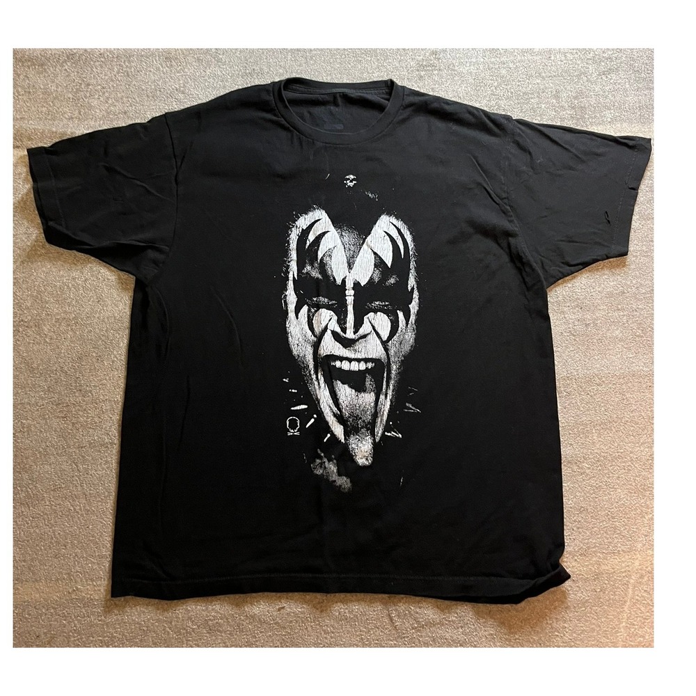 KISS Gene Simmons The Demon Graphic T-Shirt Black Mens XL Rock Band Tee